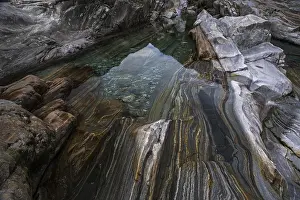 Mountain Torrent Photography Drucke: Rocks, rock structures, clear water