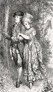 German Traditional Attire Drucke: Rococo style