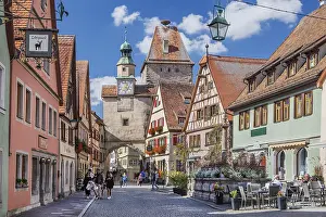 Southern Germany Old Town Area Drucke: Roderbogen and Markusturm