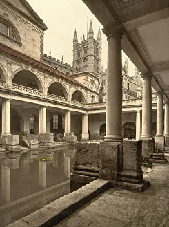 Roman Baths Bath Drucke: The Roman Baths, Roman Baths in Bath