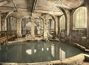 Roman Baths Bath Drucke: The Roman Baths, Roman Baths in Bath