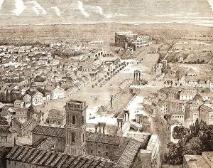 Roman Civilization Antiquity Drucke: The Roman Forum in its present form