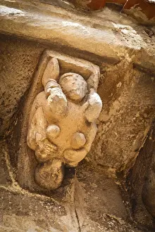 Romanesque Church Spain Drucke: Romanesque image with sexual scene