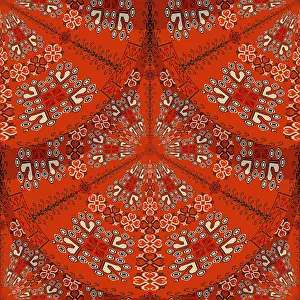Embellished Floral Design Drucke: Romanian embroidery seamless pattern vector design