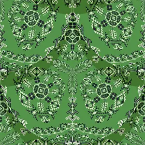Seamless Pattern Vector Art Drucke: Romanian embroidery seamless pattern vector design
