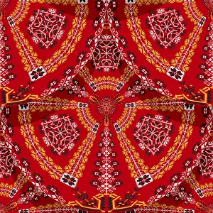 Classic European Ornamentation Drucke: Romanian embroidery seamless pattern vector design
