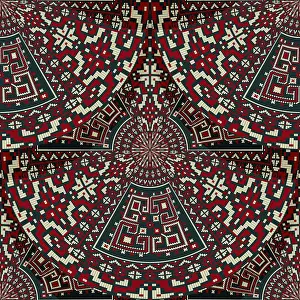 Seamless Pattern Vector Art Drucke: Romanian embroidery seamless pattern vector design
