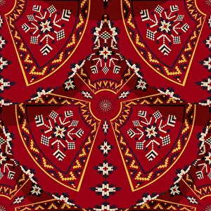Seamless Vector Pattern Drucke: Romanian embroidery seamless pattern vector design