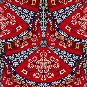 Classic Romanian Ornamentation Drucke: Romanian embroidery seamless pattern vector design