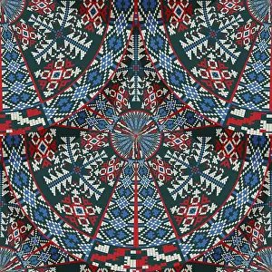 Embellished Floral Design Drucke: Romanian embroidery seamless pattern vector design