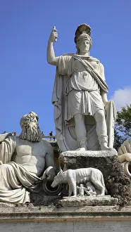 Historic City Centre In Italy Drucke: Romulus and Remus