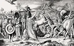 Ancient World Landmarks Drucke: Romulus Victory Over Acron