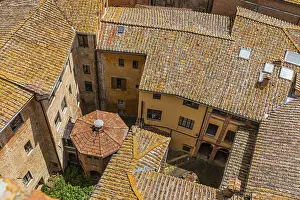 World Heritage Site Europe Drucke: Above the rooftops in the historic centre of Siena