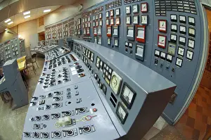 Uninhabited Office Space Drucke: Room interior with computers and various equipment