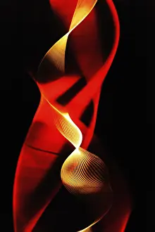 Indoor Studio Shot Drucke: Rotating thread illuminated with a stroboscopic flash