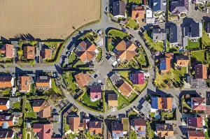 Ruhr District Germany Drucke: Round developing area Buderich