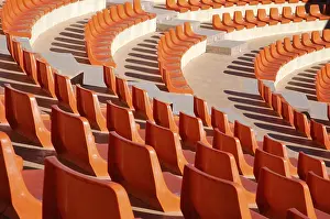 Costa Blanca Spain Drucke: Empty rows of chairs, orange, Calpe