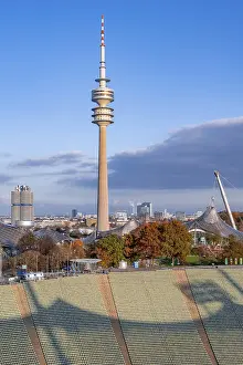 Olympic Stadium Munich Drucke: Rows of seats in the Olympic Stadium