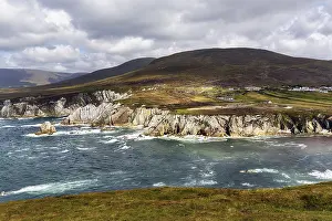 Wild Atlantic Way Mayo Drucke: Rugged cliffs, chalk cliffs, Ashleam Bay