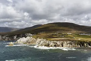 Wild Atlantic Way Mayo Drucke: Rugged cliffs, chalk cliffs, Ashleam Bay