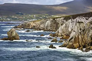 Wild Atlantic Way Mayo Drucke: Rugged cliffs, chalk cliffs, Ashleam Bay