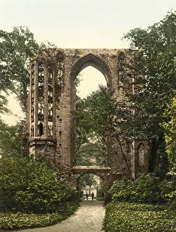 Cistercian Abbey Ruins Drucke: Ruin of Eldena Monastery or Hilda Monastery