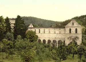 Deserted Abbey Buildings Drucke: Ruin of the Paulinzella Convent in Thuringia