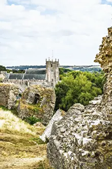Corfe Castle Ruins Drucke: Ruins of Corfe Castle, Wareham