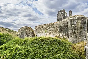 Drucke von Ruinen von Corfe Castle, Wareham, Dorset, England, Vereinigtes Königreich Wareham Drucke: Ruinen von Corfe Castle, Wareham