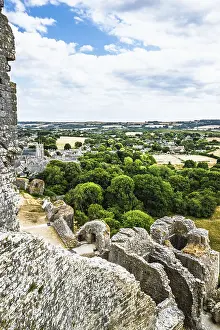 Corfe Castle Ruins Drucke: Ruins of Corfe Castle, Wareham