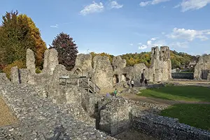 Drucke von Ruinen, Wolvesey Castle, Winchester, Hampshire, England, Vereinigtes Königreich Winchester Drucke: Ruinen, Wolvesey Castle, Winchester