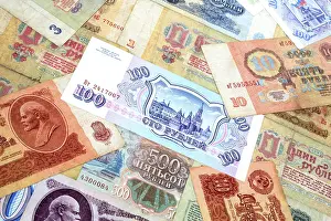Studio Shot Money Drucke: Russian Ruble