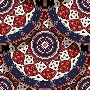 Russian tile, background decorative seamless pattern