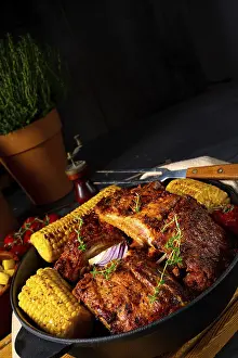 Spicy Pork Meat Drucke: Rustic replacement ribs from the oven