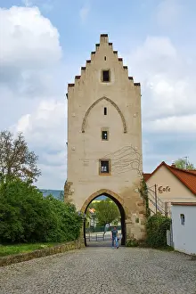 Thuringia Europe Drucke: Saaltor, Saalfeld, Thuringia, Germany