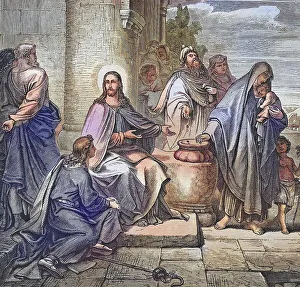 Traditional Crafts Drucke: The Sacrifice of the Poor Widow