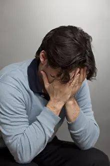 Man In Despair Drucke: Sad man, sadness, depression
