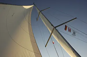 Deserted Baltic Sea Drucke: Sail in the sunset