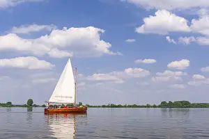 Sailing Boat Germany Drucke: Sailing boat on Dummer See