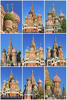 Moscow Kremlin Architecture Drucke: Saint Basil Cathedral at Red Square