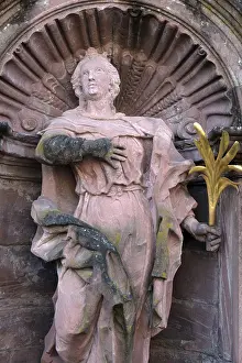 Lower Franconia Germany Drucke: Saint Beatrix statue
