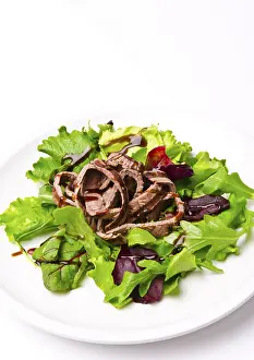 Leafy Vegetable Salads Drucke: Salad beef strips