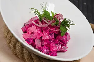 Beetroot Salad Drucke: Salad with beetroot, apple and red onion