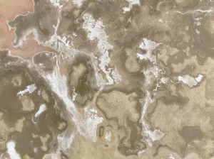 Namibia Aerial View Drucke: Salt marsh at the Skeleton Coast