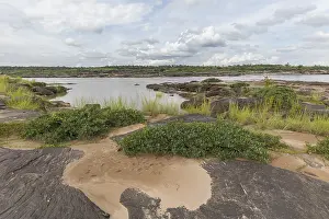 Eroded Mekong River Landscape Drucke: Sam Phan Bok on the Mekong River