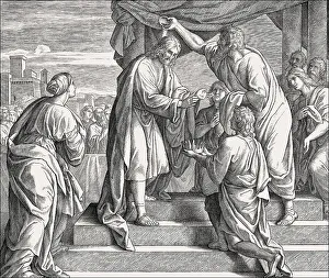 Middle East Cultural Heritage Drucke: Samuel Anoints David, Old Testament