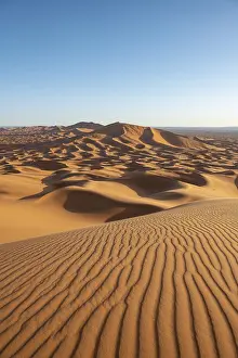 Desert Solitude Photography Drucke: Sand dunes in the desert, wave patterns in the sand