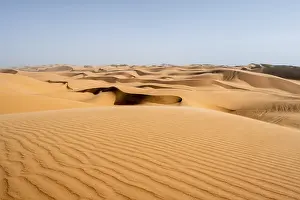 Namib Desert National Park Drucke: Sand dunes with wave patterns, dune sea