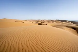Natural Preserves Africa Drucke: Sand dunes with wave patterns, dune sea