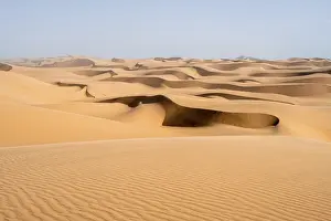 Travel Photography Namibia Drucke: Sand dunes with wave patterns, dune sea